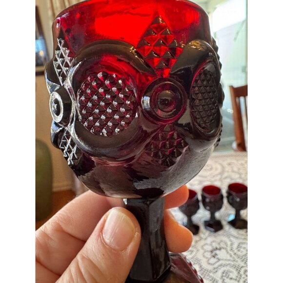 Vintage Avon Ruby Red Cordial Glasses – Cape Cod Collection, Set of 4 🍷 - Picture 3 of 7